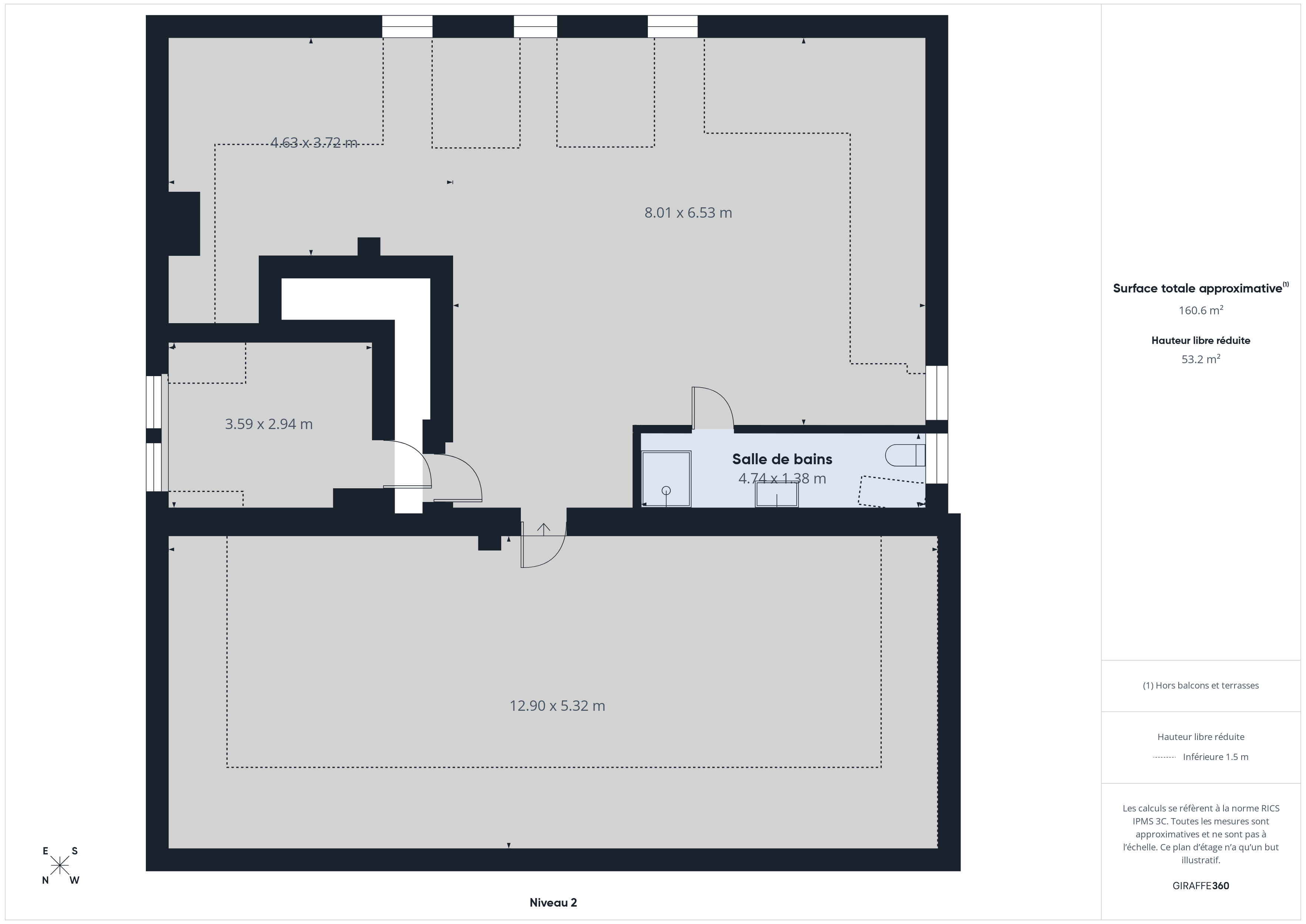 Plan 2e étage (annexes), Domaine de Duillier