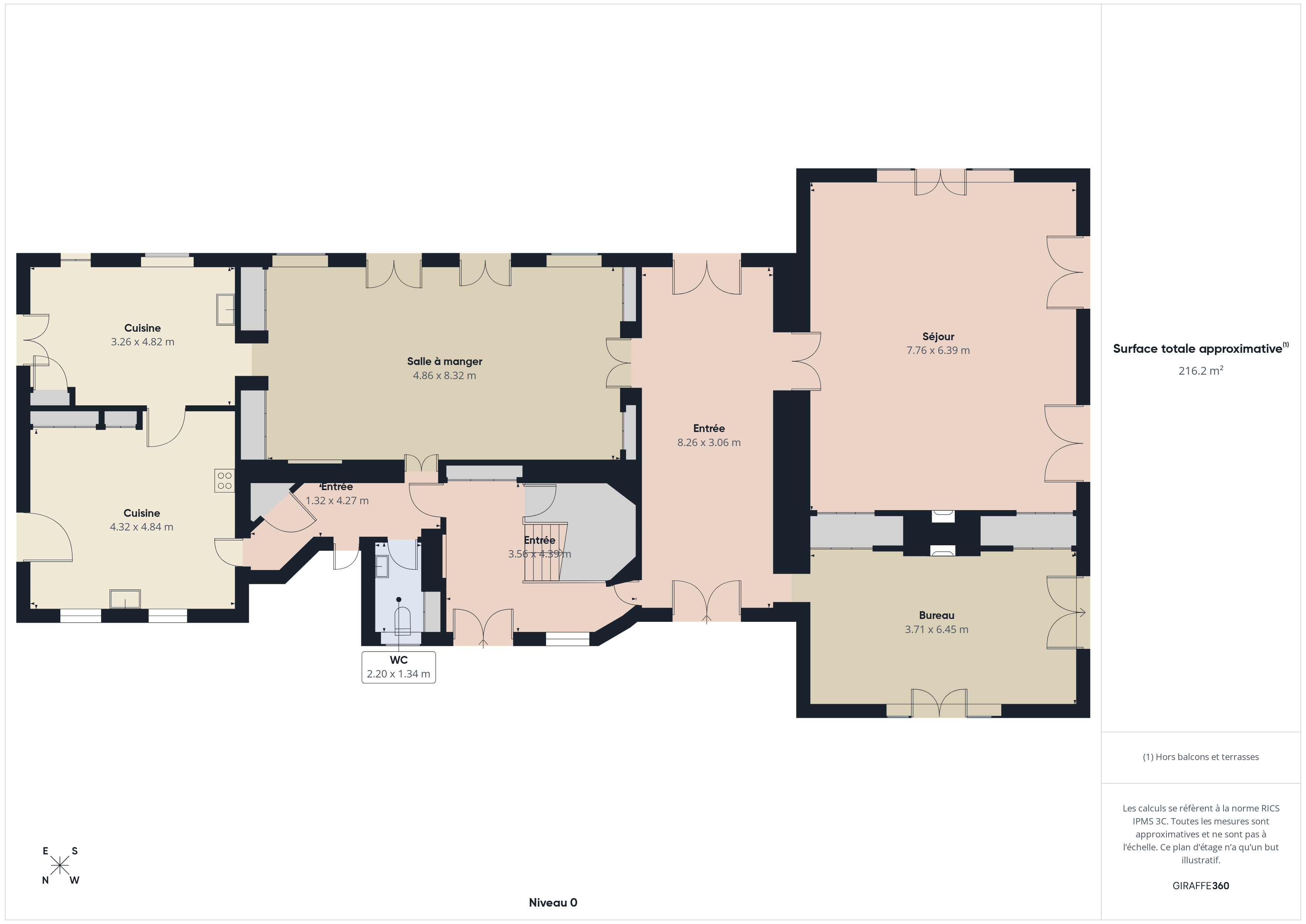 Plan Rez-de-chaussée (bâtiment principal), Domaine de Duillier